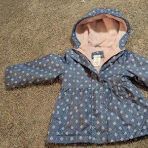 2T toddler girl Carter's lightweight blue jacket coat